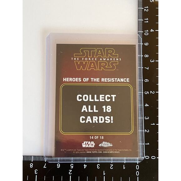 2016 Topps Chrome Star Wars The Force Awakens Heroes Of The Resistance Chewbacca - Picture 4 of 4